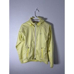 Nike Storm Fit Yellow Hooded Zip Up Windbreaker‎ Jacket 339149-711 Women's XS